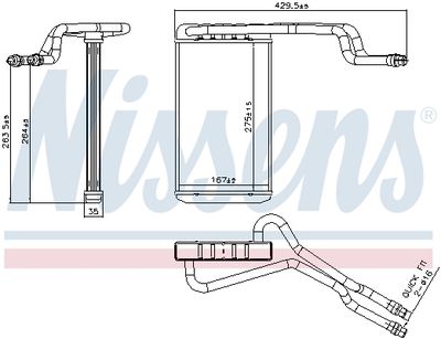 Heat Exchanger, interior heating NISSENS 707344