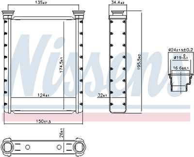 Heat Exchanger, interior heating NISSENS 707413