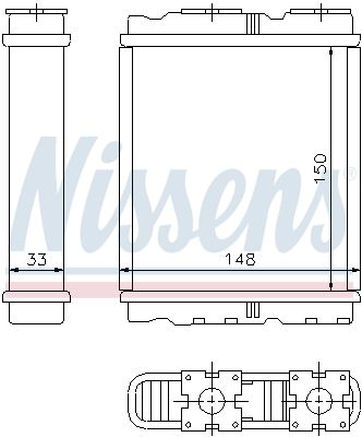 Heat Exchanger, interior heating NISSENS 72659