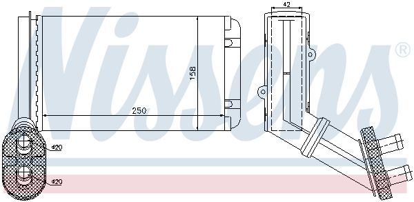 NISSENS 73972 Heat Exchanger, interior heating