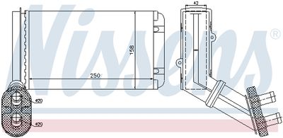 Heat Exchanger, interior heating NISSENS 73972
