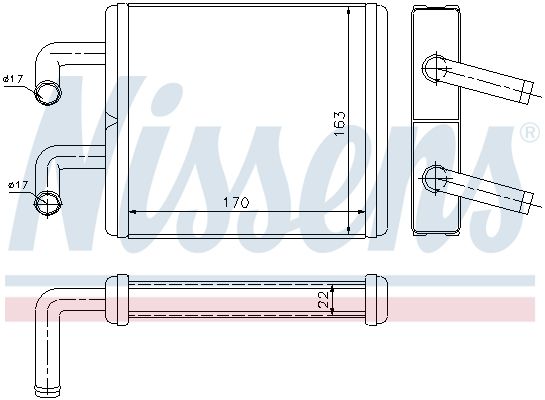 NISSENS 77510 Heat Exchanger, interior heating