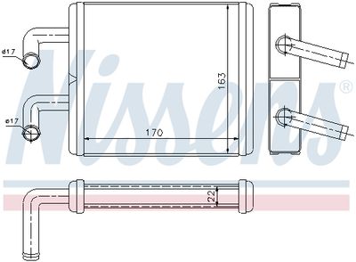 Heat Exchanger, interior heating NISSENS 77510
