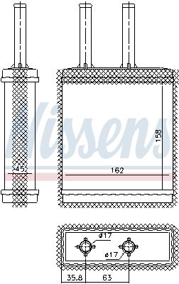Heat Exchanger, interior heating NISSENS 77519
