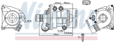 Water Pump, engine cooling NISSENS 831087
