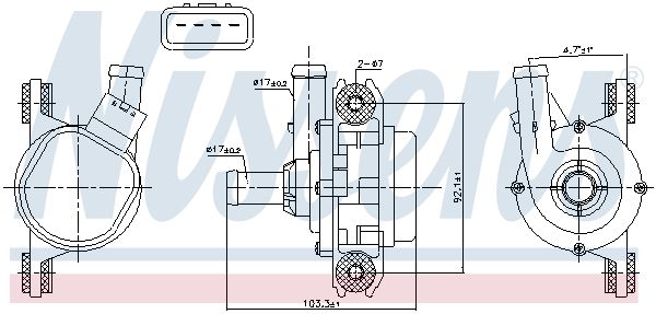 NISSENS 831385 Water Pump, engine cooling