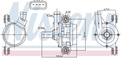 Water Pump, engine cooling NISSENS 831385