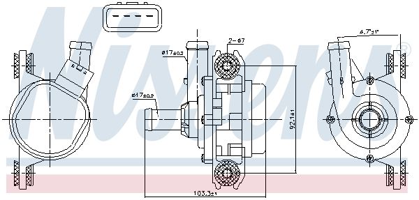 NISSENS 831388 Water Pump, engine cooling