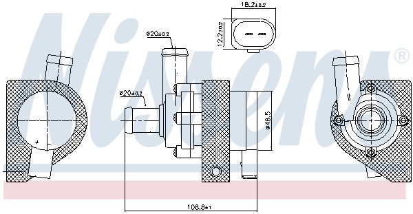 NISSENS 832109 Water Pump, engine cooling