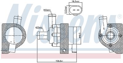 Water Pump, engine cooling NISSENS 832109