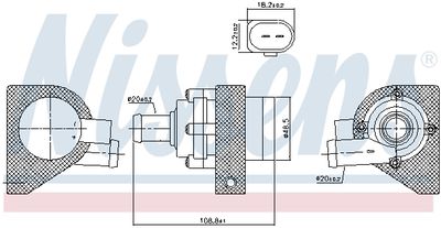 Auxiliary Water Pump (cooling water circuit) NISSENS 832110