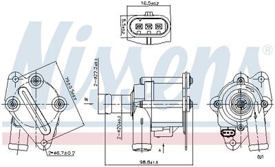 Water Pump, engine cooling NISSENS 832116
