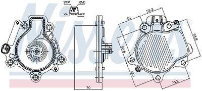 Water Pump, engine cooling NISSENS 832147