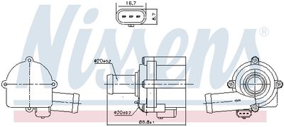 Water Pump, engine cooling NISSENS 832152