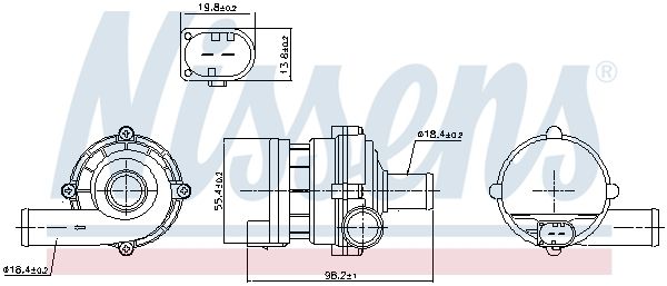 NISSENS 832169 Auxiliary Water Pump (cooling water circuit)