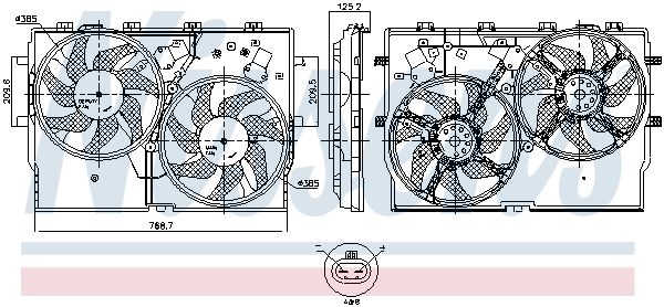 NISSENS 850001 Fan, engine cooling