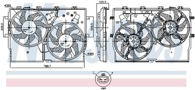 Fan, engine cooling NISSENS 850001