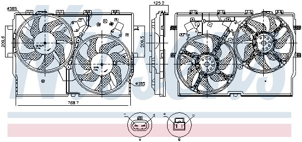 NISSENS 850002 Fan, engine cooling
