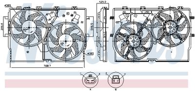 Fan, engine cooling NISSENS 850002