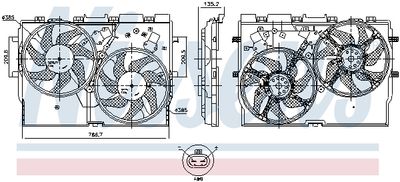 Fan, engine cooling NISSENS 850005