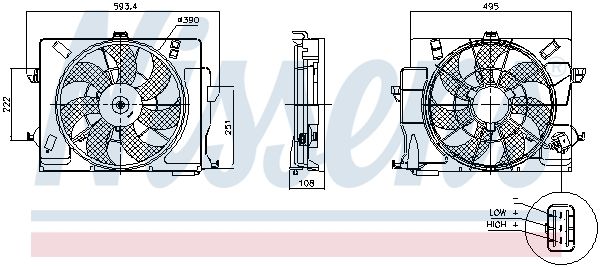 NISSENS 850049 Fan, engine cooling