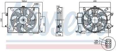 Fan, engine cooling NISSENS 850049