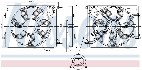 NISSENS 850050 Fan, engine cooling
