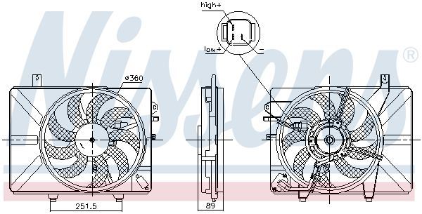 NISSENS 850052 Fan, engine cooling