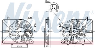 Fan, engine cooling NISSENS 850052