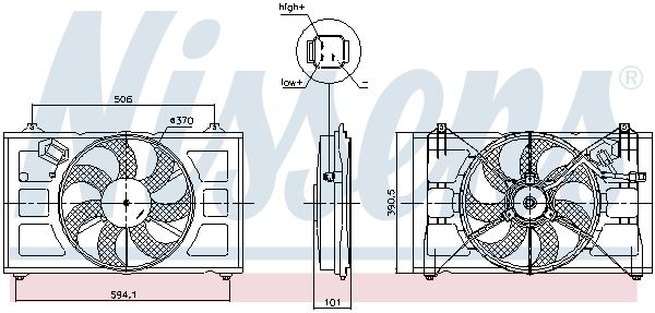 NISSENS 850053 Fan, engine cooling