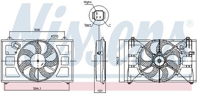 Fan, engine cooling NISSENS 850053