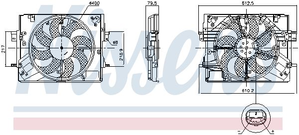 NISSENS 850063 Fan, engine cooling