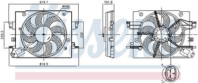Fan, engine cooling NISSENS 850064