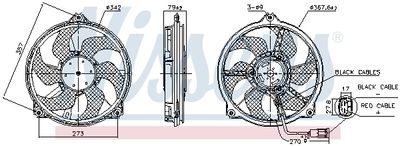 Fan, engine cooling NISSENS 850073