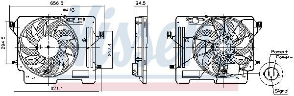 NISSENS 850080 Fan, engine cooling