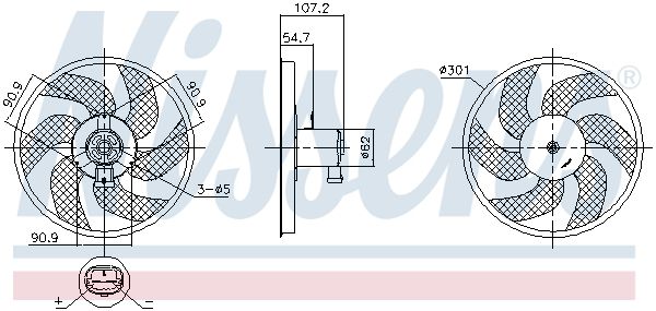 NISSENS 850084 Fan, engine cooling