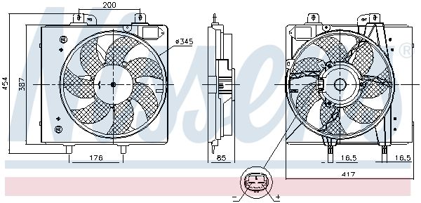 NISSENS 850087 Fan, engine cooling