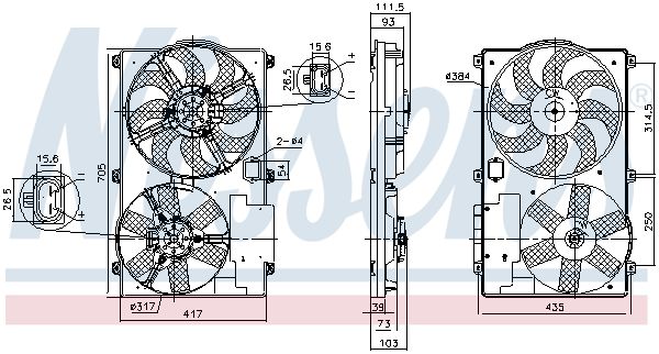NISSENS 850092 Fan, engine cooling