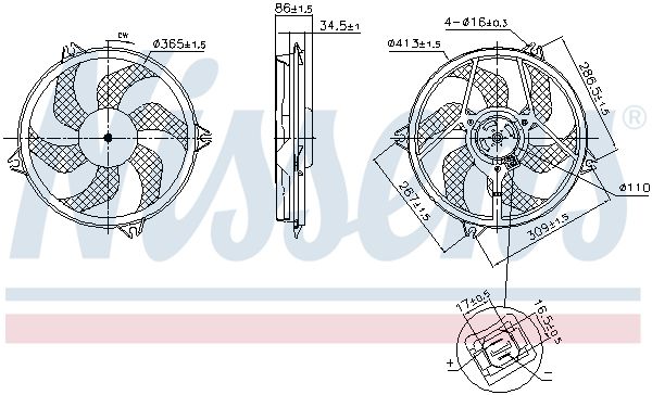 NISSENS 850093 Fan, engine cooling