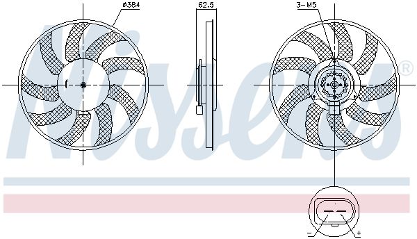NISSENS 850099 Fan, engine cooling