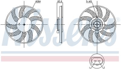 Fan, engine cooling NISSENS 850099