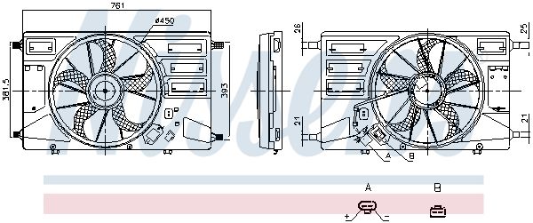 NISSENS 850100 Fan, engine cooling