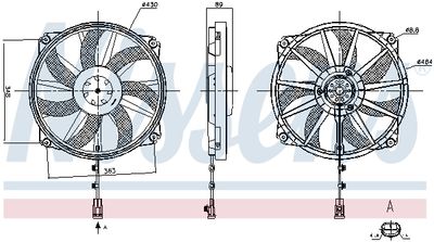 Fan, engine cooling NISSENS 850109