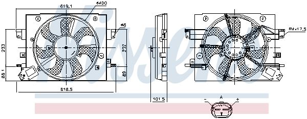 NISSENS 850110 Fan, engine cooling