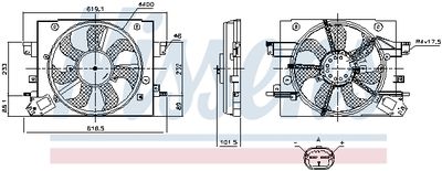 Fan, engine cooling NISSENS 850110