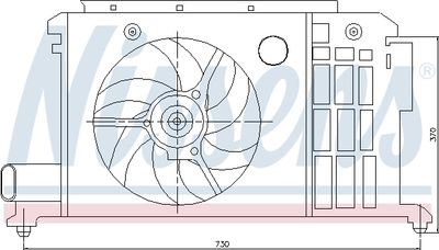 Fan, engine cooling NISSENS 85058