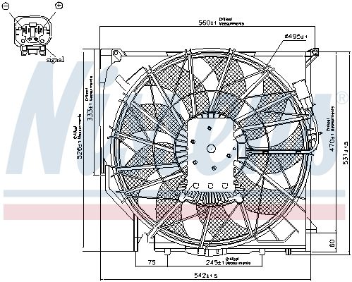 NISSENS 85067 Fan, engine cooling
