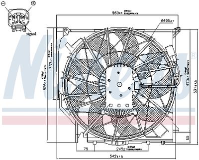 Fan, engine cooling NISSENS 85067