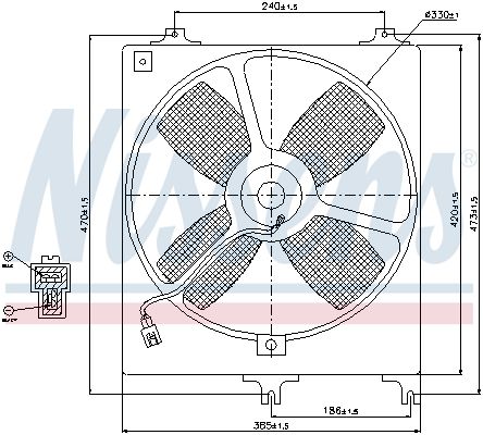 NISSENS 85069 Fan, engine cooling