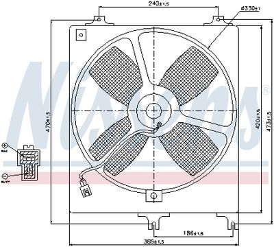 Fan, engine cooling NISSENS 85069